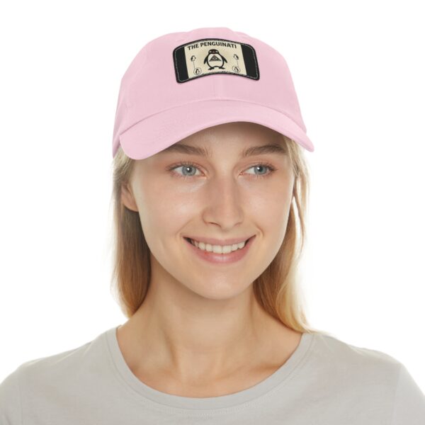 The Penguinati Design Dad Hat with Leather Patch - - Image 48