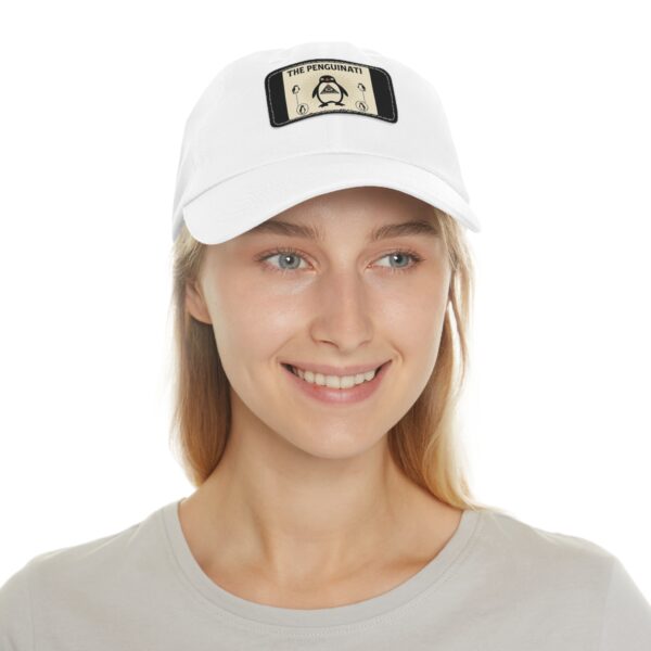 The Penguinati Design Dad Hat with Leather Patch - - Image 24
