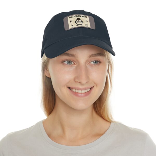 The Penguinati Design Dad Hat with Leather Patch - - Image 68