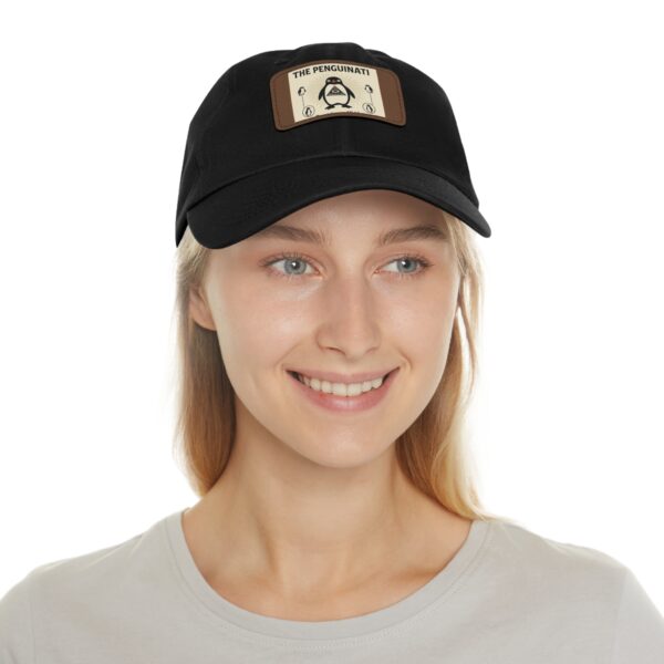 The Penguinati Design Dad Hat with Leather Patch - - Image 20