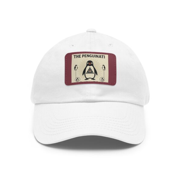 The Penguinati Design Dad Hat with Leather Patch - - Image 93