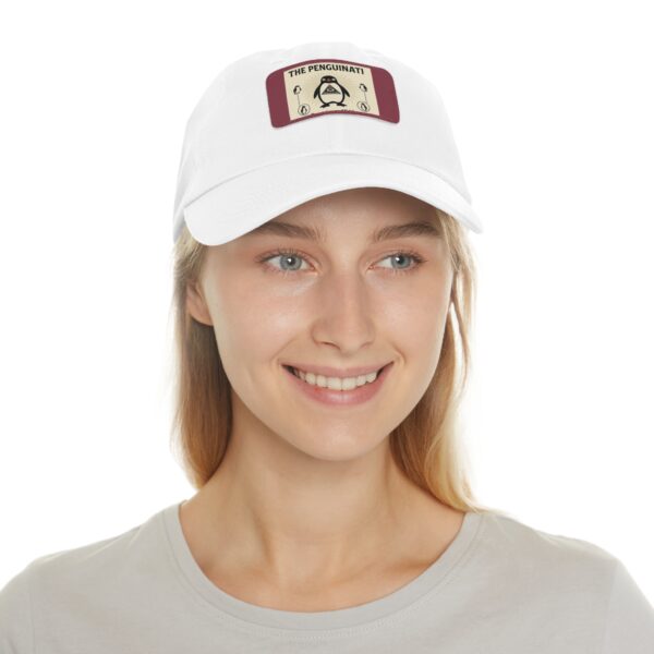 The Penguinati Design Dad Hat with Leather Patch - - Image 96