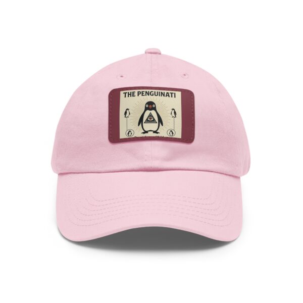 The Penguinati Design Dad Hat with Leather Patch - - Image 57