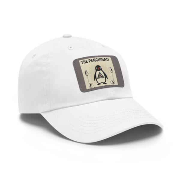 The Penguinati Design Dad Hat with Leather Patch - - Image 2