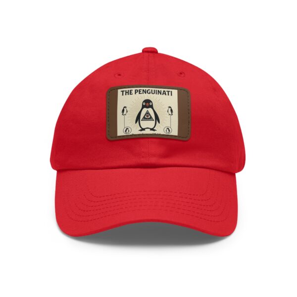 The Penguinati Design Dad Hat with Leather Patch - - Image 85