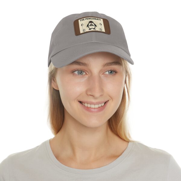 The Penguinati Design Dad Hat with Leather Patch - - Image 40