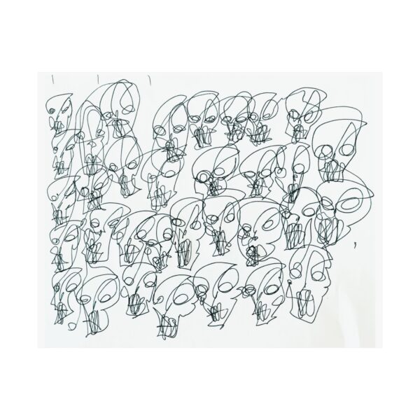 Abstract Line Art Poster -  Unicursal Skulls, Modern Home Décor - Image 2